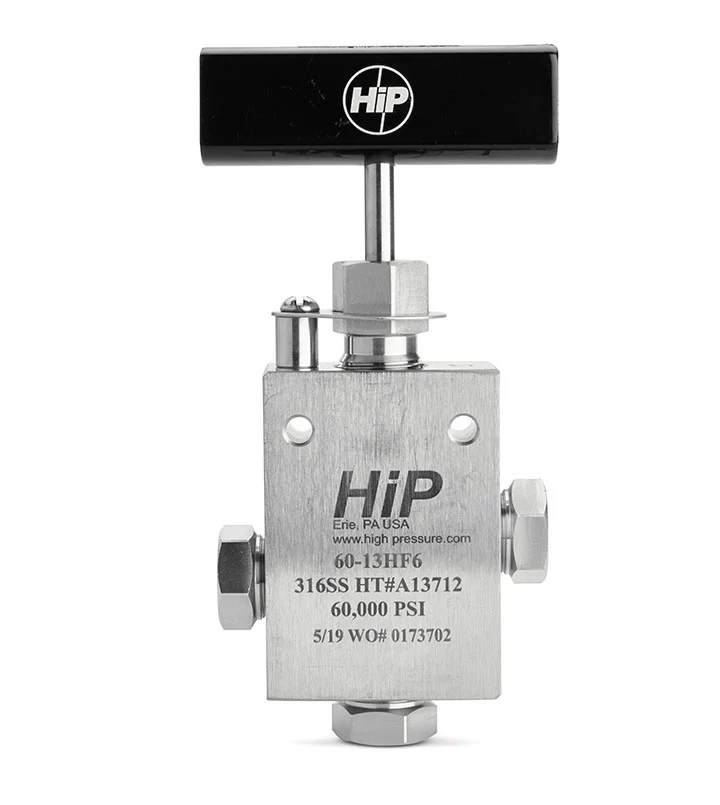 AccuStream HP Three-way Angle Valve, 3/8 in.
